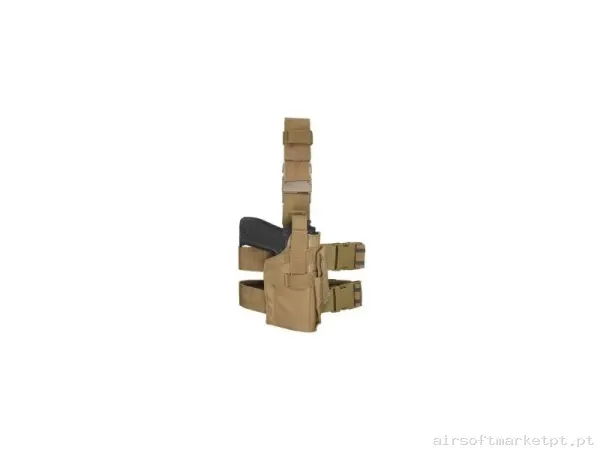 Pistolera Pernera Tornado - Tan — Coletes & Rigs — Airsoft Market PT