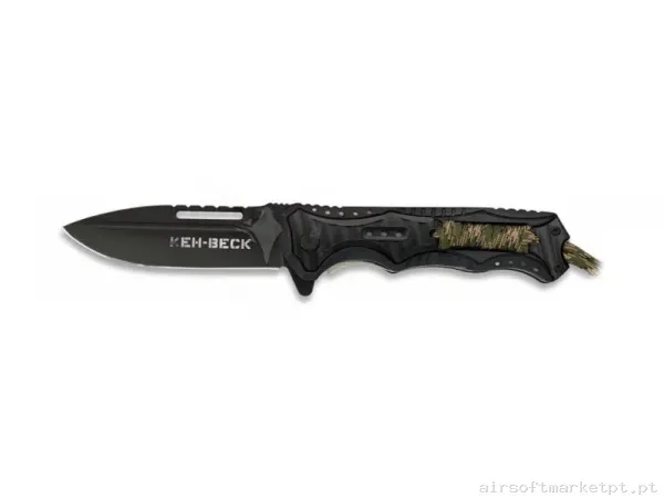 NAVAJA ALBAINOX CON CUERDA 9.5CM CAMO NEGRA — Ferramentas — Airsoft Market PT
