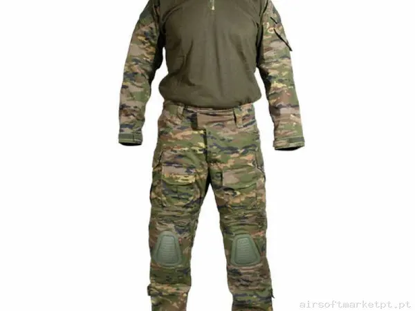 Uniforme Completo Combate Delta Tactics Camuflagem Florestal Pixelado — Vestuário (Fardas) — Airsoft Market PT