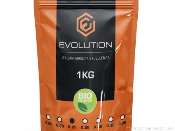 BBs Bio 0.25g Evolution High Performance Bbs 1kg Brancas — Munição (BBs) — Airsoft Market PT