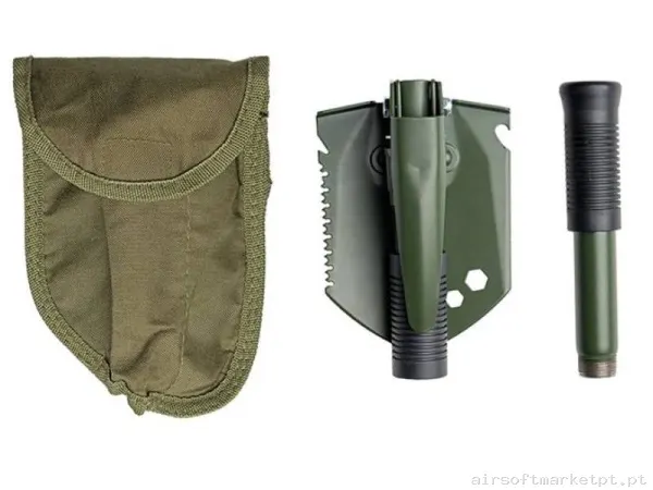 Pá Plegável Multifuncional Mil-Tec Verde OD — Ferramentas — Airsoft Market PT