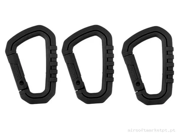 Mosquetón Fma Tb862 Polímero preto Pacote 3u — Outros — Airsoft Market PT