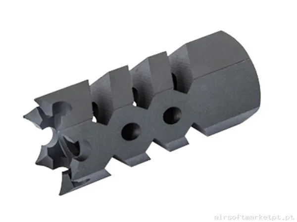 Externo Quebra-chamas Evolution Shark Flash Hider negra — Acessórios & Componentes — Airsoft Market PT