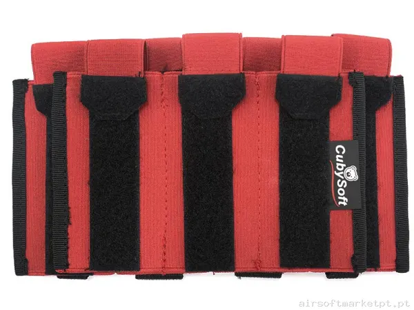 Pouch Magazine Pouch Seteple SMG Cubysoft Thunder Mag Pouch X4+3 vermelho — Carregadores / Magazines — Airsoft Market PT