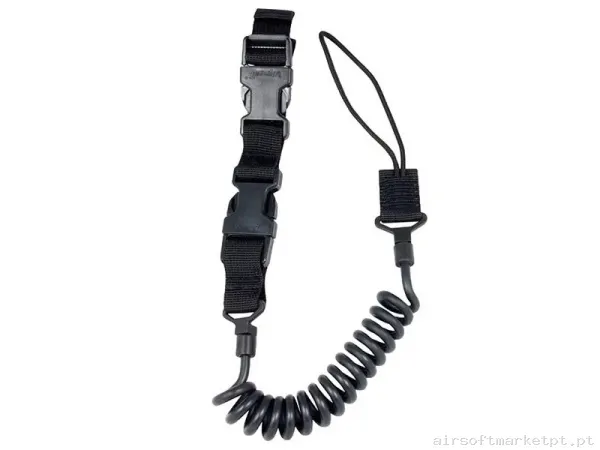 Correa Antiperdida Deluxe Para Pistola - Negra Lanyard — Acessórios & Componentes — Airsoft Market PT