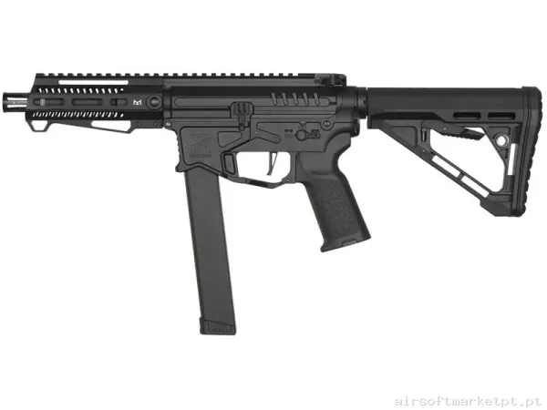 Réplica airsoft AEG M4 Zion Arms Pw9 Guardamão Curto ETU negra — Rifles de Assalto (AR/M4/AK) — Airsoft Market PT