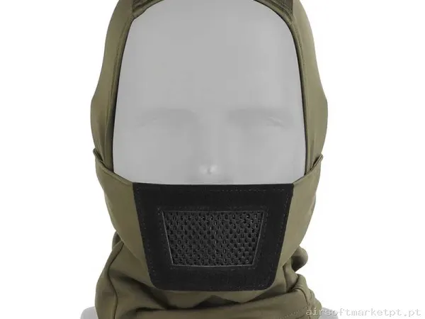 Máscara Proteção Balaclava Wosport Knight Headgear verde od — Proteção Ocular & Facial — Airsoft Market PT