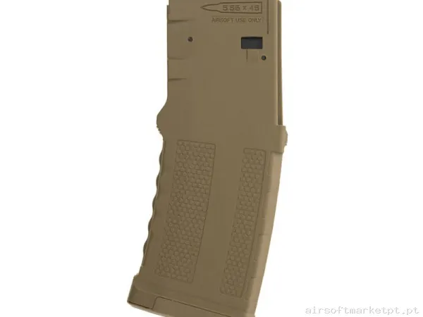Cargador Centurion Secutor lowcap 35 bolas M4 GBB polímero y metal tan — Carregadores / Magazines — Airsoft Market PT