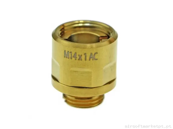 Adaptador Externo para Supressor Cowcow A01 para Pistola 11mm a 14mm Gold — Acessórios & Componentes — Airsoft Market PT