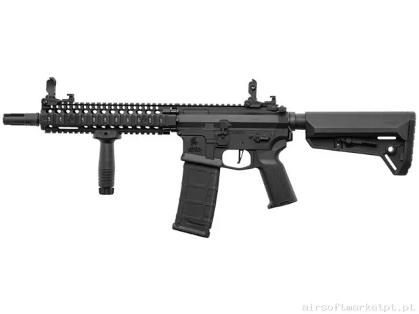 Réplica AEG M4 Lancer Tactical LT-18 Gen.2 Mk18 Nsr Combo preta — Rifles de Assalto (AR/M4/AK) — Airsoft Market PT