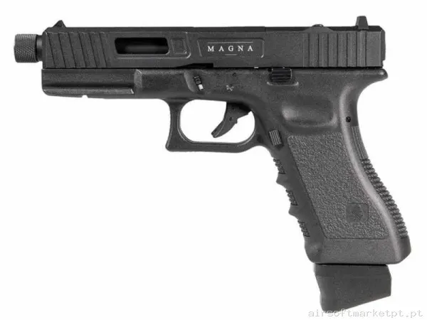 Réplica CO2 Pistola Secutor Gladius Magna Vi preta — Pistolas — Airsoft Market PT