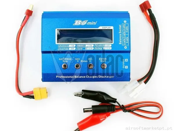 CARGADOR BATERIA IMAX B6 MINI BALANCEADOR LIPO-LIFE-NIMH 80W CON FUENTE DE ALIMENTACION — Baterias & Carregadores — Airsoft Market PT