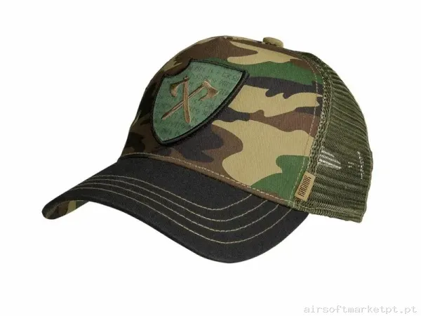 GORRA TYR RAGNAR AJUSTABLE WOODLAND — Proteção Ocular & Facial — Airsoft Market PT