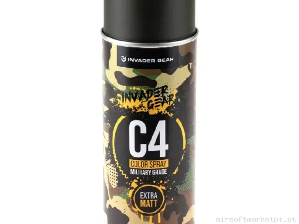 Spray Paint Invader Gear C4 Mil Grade Cor Ral6008 — Outros — Airsoft Market PT