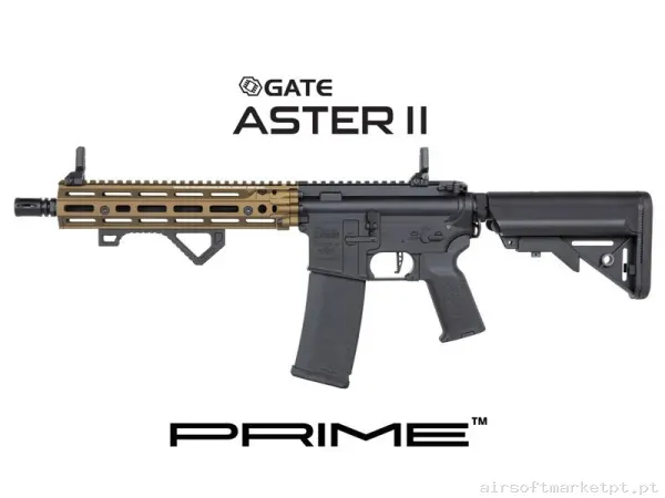 RÉPLICA AEG RIS III 10,5" DANIEL DEFENSE SA-P27 PRIME ASTER II SPECNA ARMS NEGRA/BRONCE — Armas (Réplicas) — Airsoft Market PT