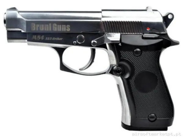 Airgun CO2 4.5mm Pistola Bruni M84 BR-323MS Prata — Pistolas — Airsoft Market PT