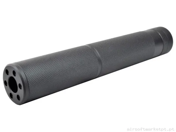 Externo Supressor Longo Big Dragon Knurling Bd0445 negro — Acessórios & Componentes — Airsoft Market PT