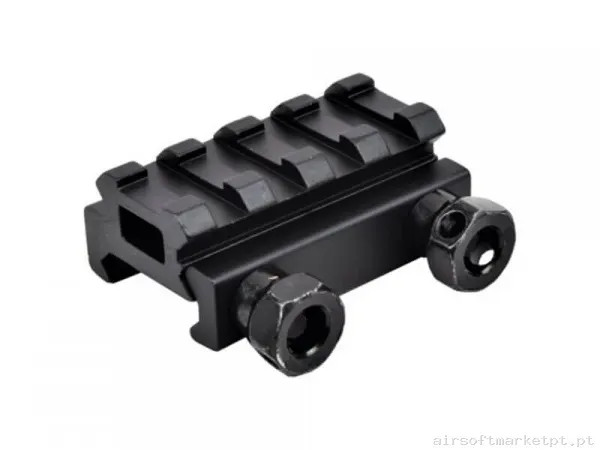Externo Sobremontura RIS Js Tactical 1/2" 4 Slot negra — Acessórios & Componentes — Airsoft Market PT
