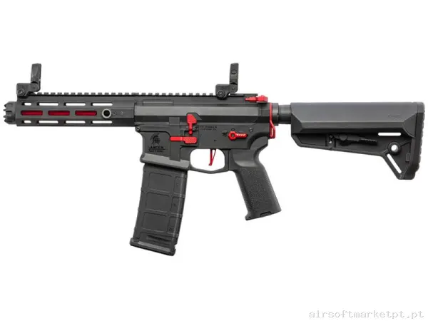 Réplica airsoft AEG M4 Lancer Tactical LT-32 Gen.2 Hellion Nsr 7" Combo preta/Vermelha — Rifles de Assalto (AR/M4/AK) — Airsoft Market PT