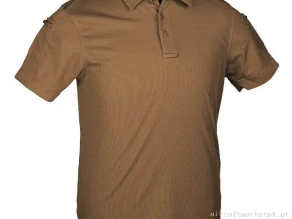 Polo Táctico Manga Curta Mil-Tec Quick Dry 1/2 Dark coyote — Vestuário (Fardas) — Airsoft Market PT