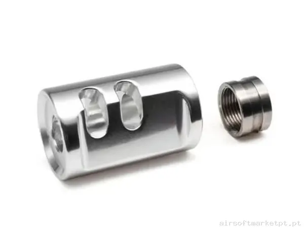 Compensador tipo A 14 mm CCW para AAP01 SILVER — Peças Internas (AEG) — Airsoft Market PT