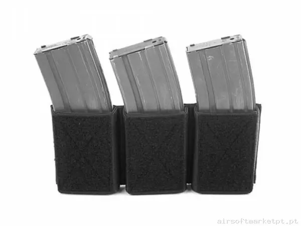 Pouch Magazine Pouch Triple M4 Warrior Assault Velcro preto — Coletes & Rigs — Airsoft Market PT