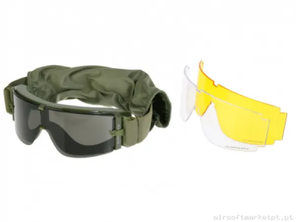 Oculos 3 Lentes Delta Tactics OD — Proteção Ocular & Facial — Airsoft Market PT