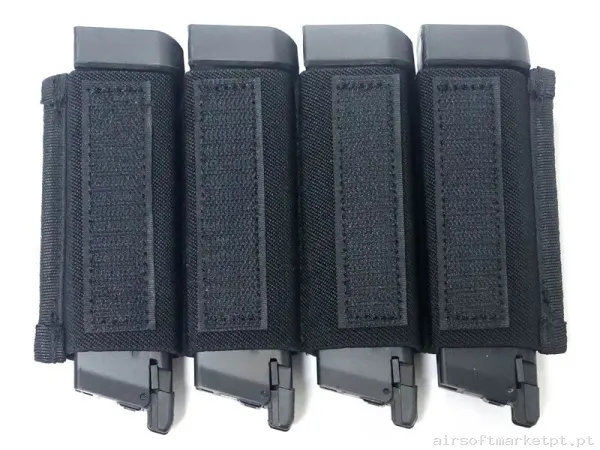 Pouch Magazine Pouch Cuádruple Pistola Conquer Mag Inner Insert SMG/9mm negro — Carregadores / Magazines — Airsoft Market PT