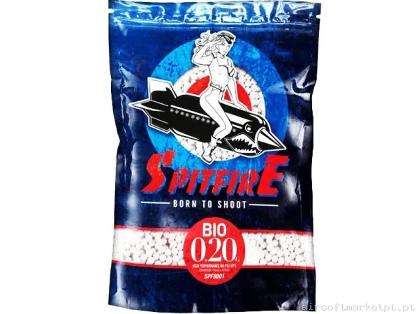 BOLAS SPITFIRE 0.20G BIO 1KG BLANCAS — Munição (BBs) — Airsoft Market PT
