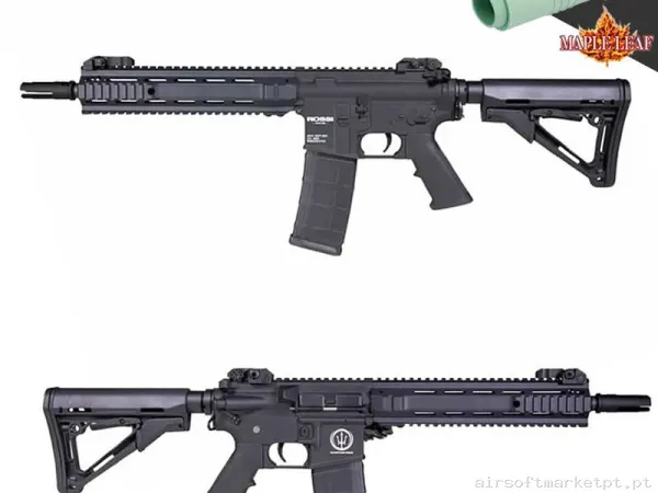 Rossi Neptune Sas Negra Gatillo Electronico + Upgrade Maple Leaf — Rifles de Assalto (AR/M4/AK) — Airsoft Market PT