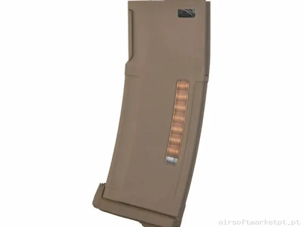 Magazine Réplica Midcap M4 Saigo Estilo Pmag PTS Polímero 150 Bbs tan — Carregadores / Magazines — Airsoft Market PT