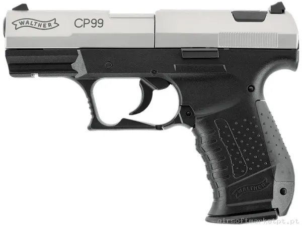 Réplica CO2 4.5mm Pistola Umarex Walther Cp99 preta/Cinza — Pistolas — Airsoft Market PT