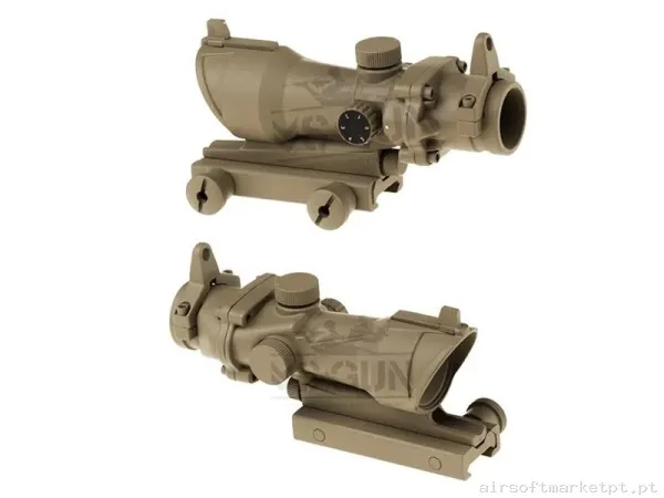 Red Dot ACOG 1x32 - Tan AIM-O — Miras & Ópticas — Airsoft Market PT