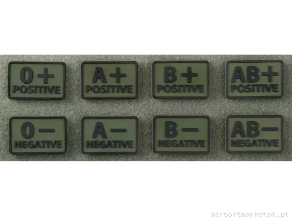 Set de Parche de Goma em Relevo Helikon-Tex Blood Patch 2u verde OD — Patches & Decoração — Airsoft Market PT