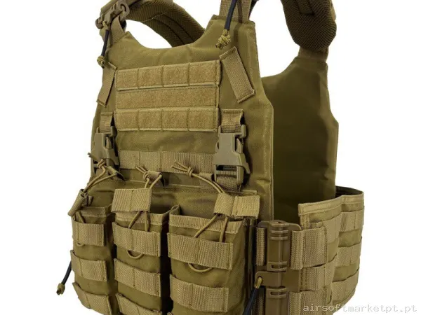 CHALECO FCS SIXMM TAN — Coletes & Rigs — Airsoft Market PT