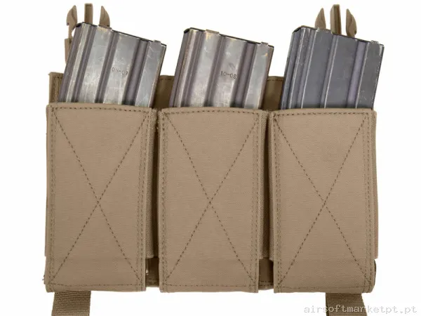 Pouch Magazine Pouch Triple M4/Ak Warrior Assault Elastico Detachable coyote tan — Coletes & Rigs — Airsoft Market PT