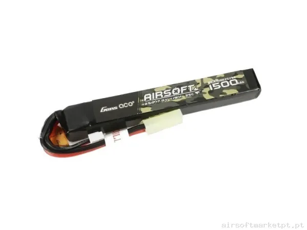 BATERÍA GENS ACE 1500MAH 25C 7.4V STICK TAMIYA — Baterias & Carregadores — Airsoft Market PT