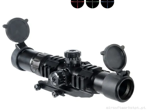 Visor Zasdar 1,5-4x30 mm Mildot Iluminada Ajuste Rápido — Miras & Ópticas — Airsoft Market PT