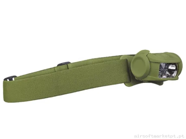Lanterna de Cabeça Mil-Tec 4 Cores verde od — Lanternas & Lasers — Airsoft Market PT