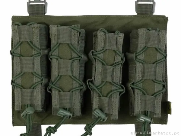 Pouch Magazine Pouch Cuadruple Mp5/Mp7 Delta Tactics Force Detachable verde od — Coletes & Rigs — Airsoft Market PT