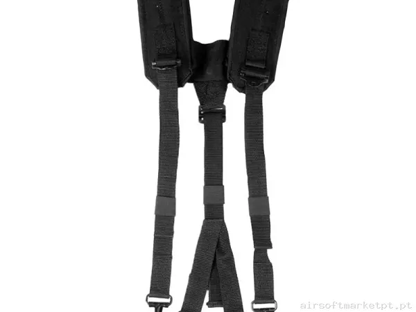 Suspensórios Mil-Tec Lc2 preto — Gear Táctico — Airsoft Market PT