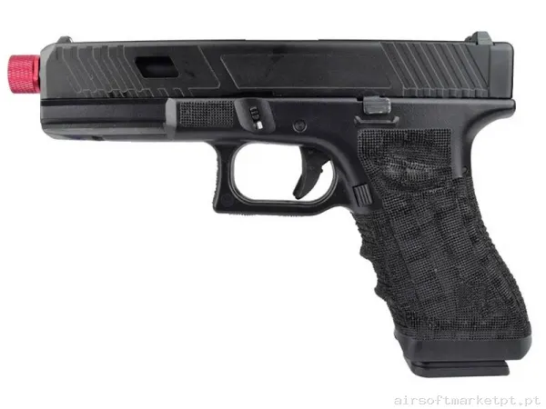 Réplica GBB Pistola G17 Vigor Com Grip Estriado Preto — Pistolas — Airsoft Market PT