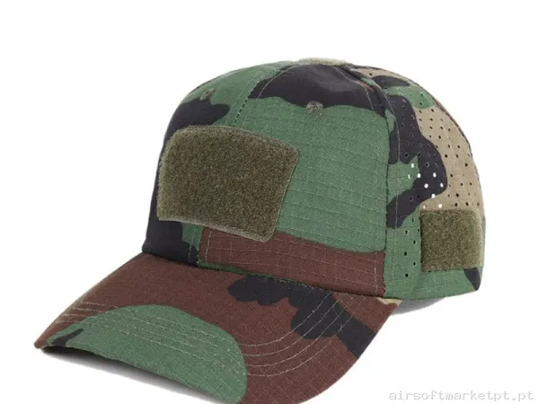 Gorra Camuflaje Woodland Velcro Beisbol Ajustable Gen2 — Proteção Ocular & Facial — Airsoft Market PT