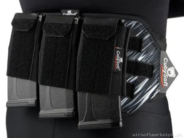 Pouch Magazine Pouch Triplo M4 Cubysoft Thunder Mag Pouch Ar Mag X3 negro — Coletes & Rigs — Airsoft Market PT