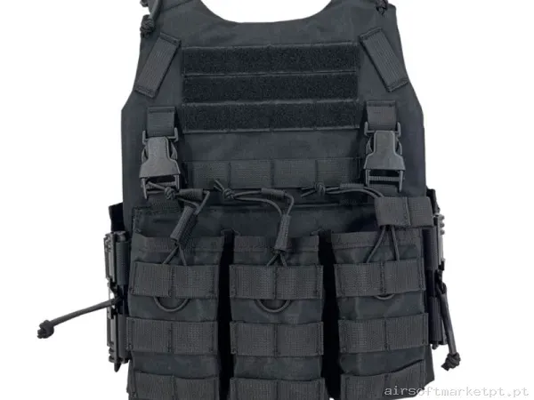 Colete Sixmm Fcs preto — Coletes & Rigs — Airsoft Market PT