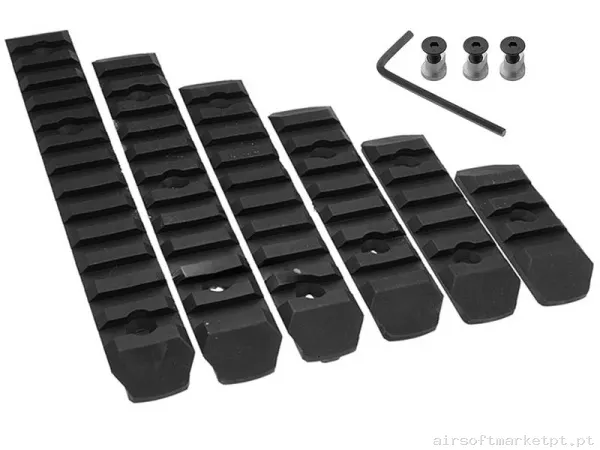Externo Trilho Keymod Bo Manufacture negro Pack 6u — Acessórios & Componentes — Airsoft Market PT