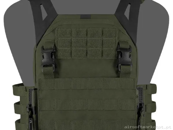 CHALECO LPC PORTA PLACAS WARRIOR ASSAULT LOW PROFILE CARRIER V2 VERDE OD — Coletes & Rigs — Airsoft Market PT
