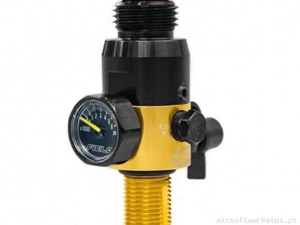 HPA Regulador Botella Spirit Field Spirit Regulator 4500 Hp preto/Amarelo — HPA & Linhas — Airsoft Market PT