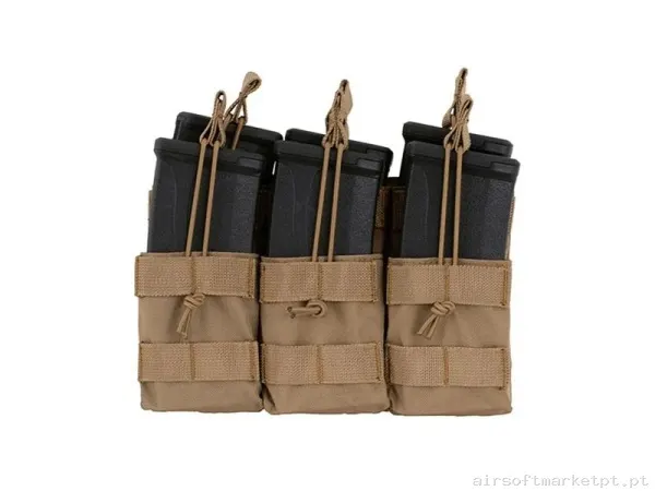 Pouch Cargador Triple M4 Molle Modular - Tan — Coletes & Rigs — Airsoft Market PT