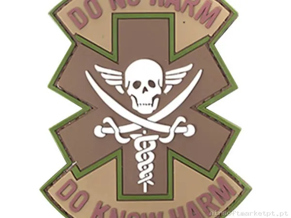 Parche Goma Relieve Emerson Do No Harm Patch 2 — Patches & Decoração — Airsoft Market PT